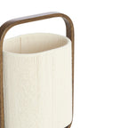 Lámpara de mesa metal marrón textil crema 22,5x15x37,5 cm E27 - LLLS0403