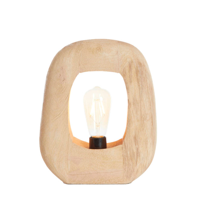 Lámpara de mesa 24x8x30 cm madera natural mate - LLLS0423