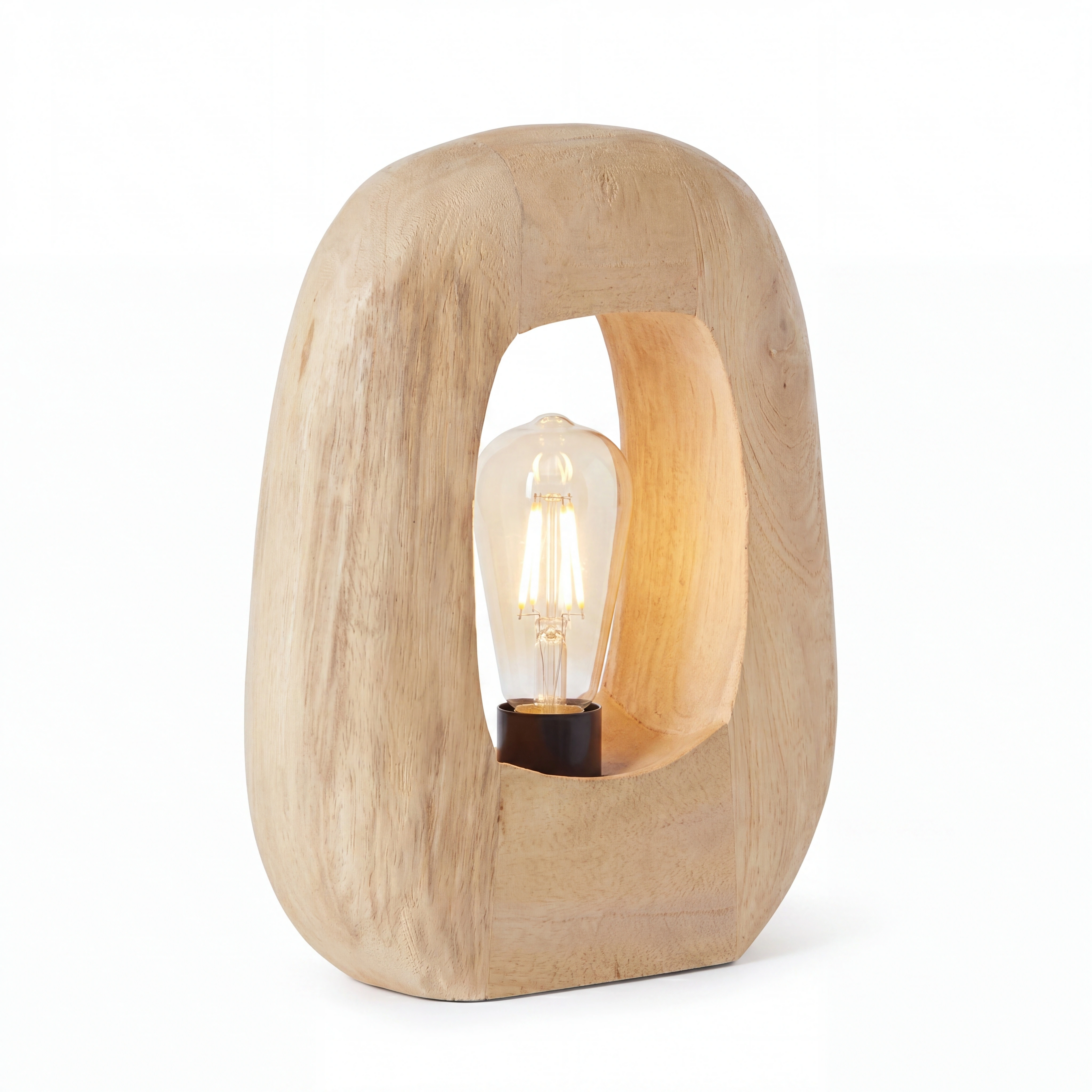Lámpara de mesa 24x8x30 cm madera natural mate - LLLS0423
