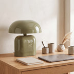 Lámpara de mesa metal verde 37x26x37 cm E27 - LLLS0424