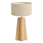 Lámpara de mesa madera natural mate Ø15x15x40 cm  E27 - LLLS0425