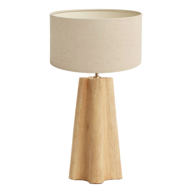 Lámpara de mesa madera natural mate Ø15x15x40 cm  E27 - LLLS0425
