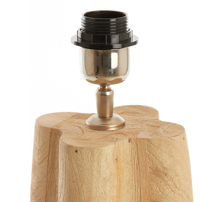 Lámpara de mesa madera natural mate Ø15x15x40 cm  E27 - LLLS0425