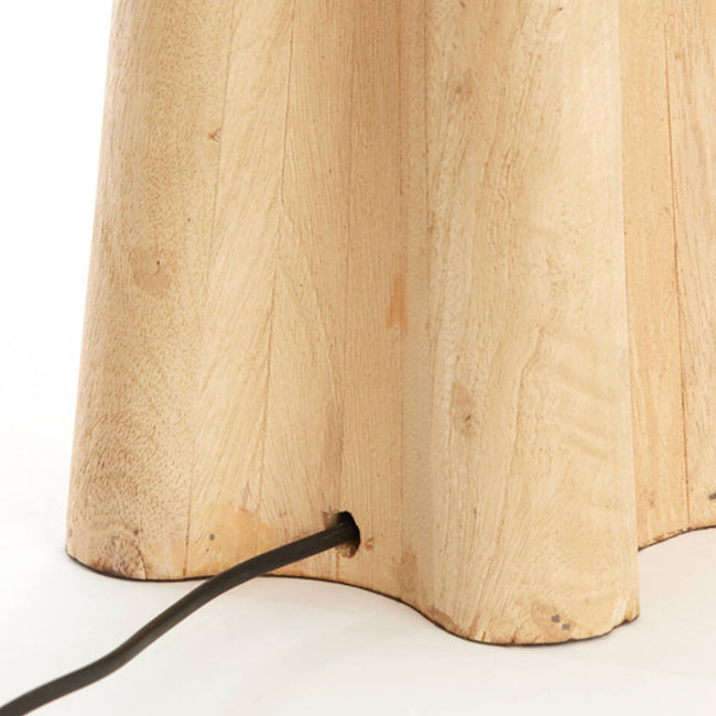 Lámpara de mesa madera natural mate Ø15x15x40 cm  E27 - LLLS0425