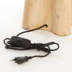 Lámpara de mesa madera natural mate Ø15x15x40 cm  E27 - LLLS0425