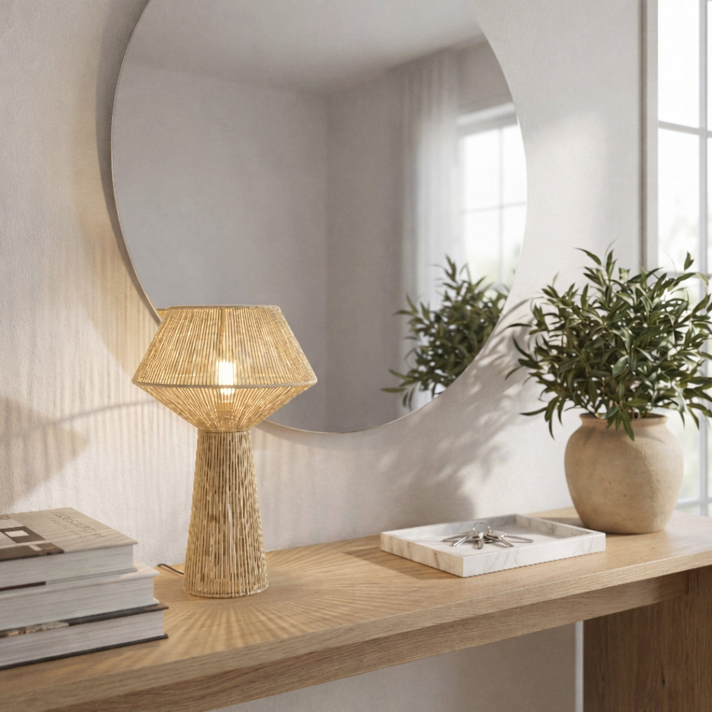Lámpara de mesa  Ø36x57, yute natural E27- LLLS0427
