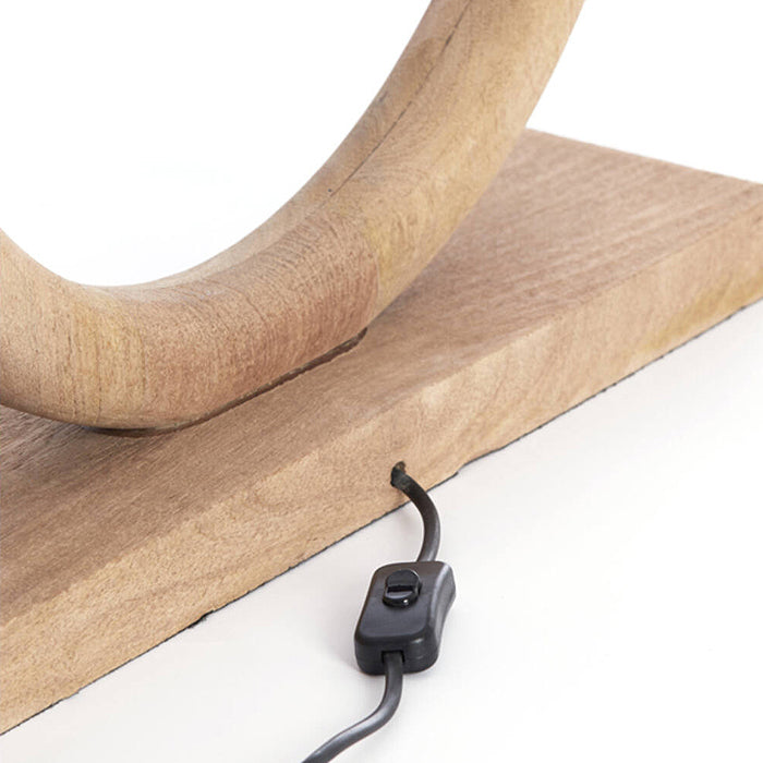 Lámpara de mesa madera natural  mate 41x13x44 cm E27 -  LLLS0428