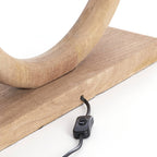 Lámpara de mesa madera natural  mate 41x13x44 cm E27 -  LLLS0428