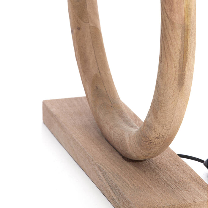 Lámpara de mesa madera natural  mate 41x13x44 cm E27 -  LLLS0428