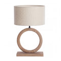 Lámpara de mesa madera natural  mate 41x13x44 cm E27 -  LLLS0428