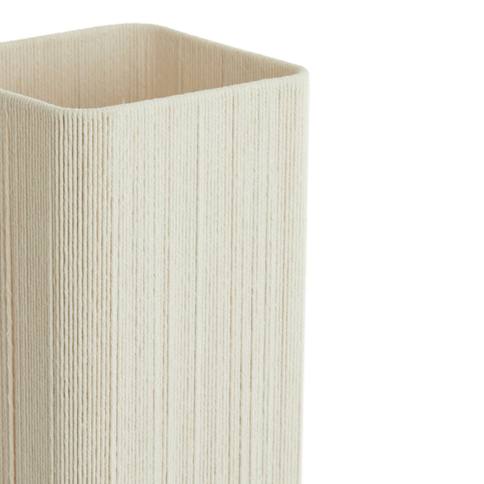 Lámpara de mesa metal negro mate cuerda crema 21,5x21,5x50,5 cm E27 - LLLS0429