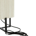 Lámpara de mesa metal negro mate cuerda crema 21,5x21,5x50,5 cm E27 - LLLS0429