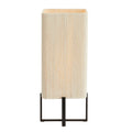 Lámpara de mesa metal negro mate cuerda crema 21,5x21,5x50,5 cm E27 - LLLS0429