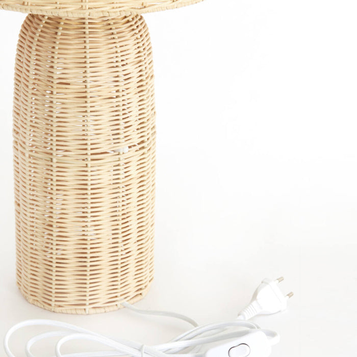 Lámpara de mesa ratán natural Ø28,5x60 cm E27 - LLLS0430