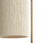 Lámpara de mesa 26x20x59,5 cm estampado madera natural+cuerda crema - LLLS0432