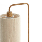 Lámpara de mesa 26x20x59,5 cm estampado madera natural+cuerda crema - LLLS0432