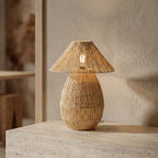 Lámpara de mesa yute natural Ø40x55 cm E27 - LLLS0433