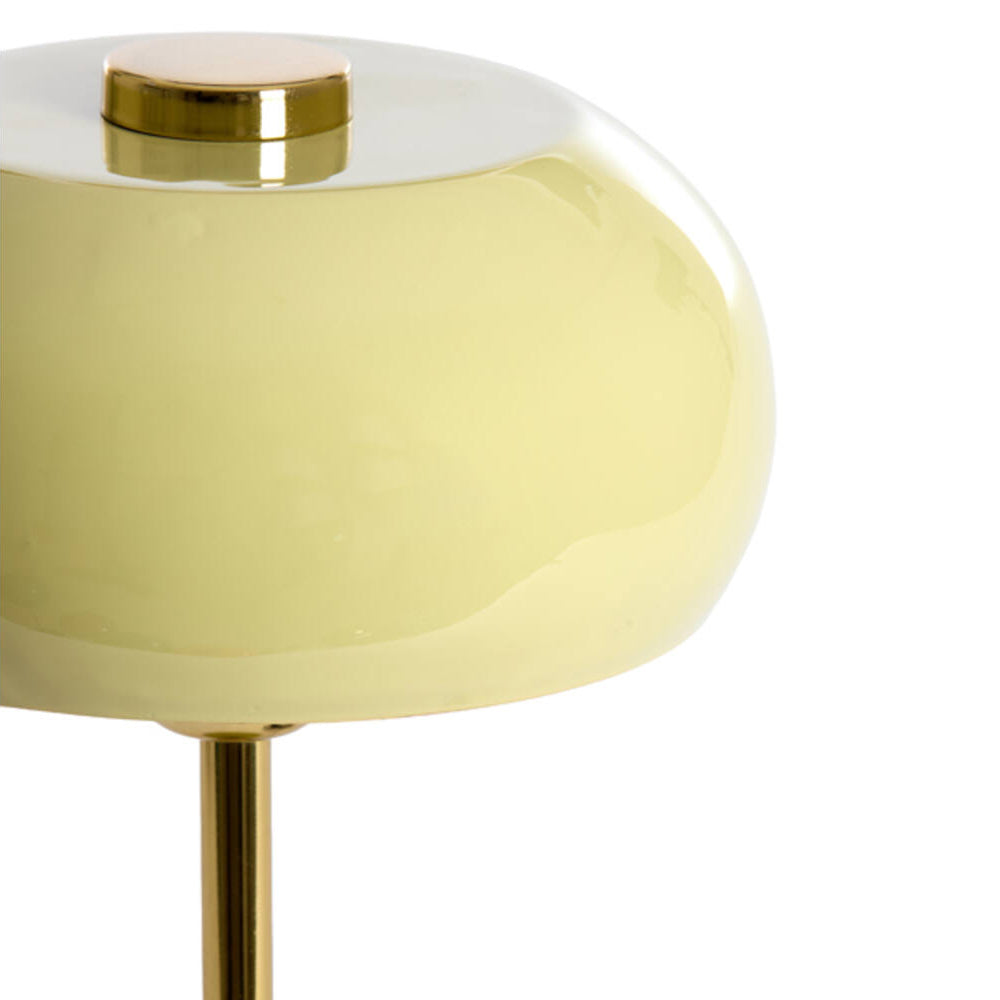 Lámpara de mesa metal verde claro brillante oro Ø23xH40cm  - LLLS0436