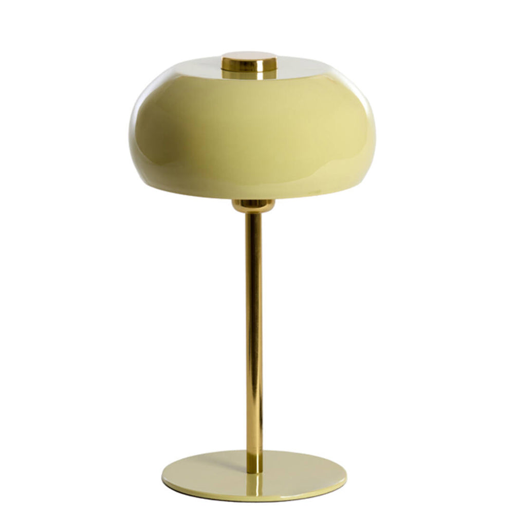 Lámpara de mesa metal verde claro brillante oro Ø23xH40cm  - LLLS0436