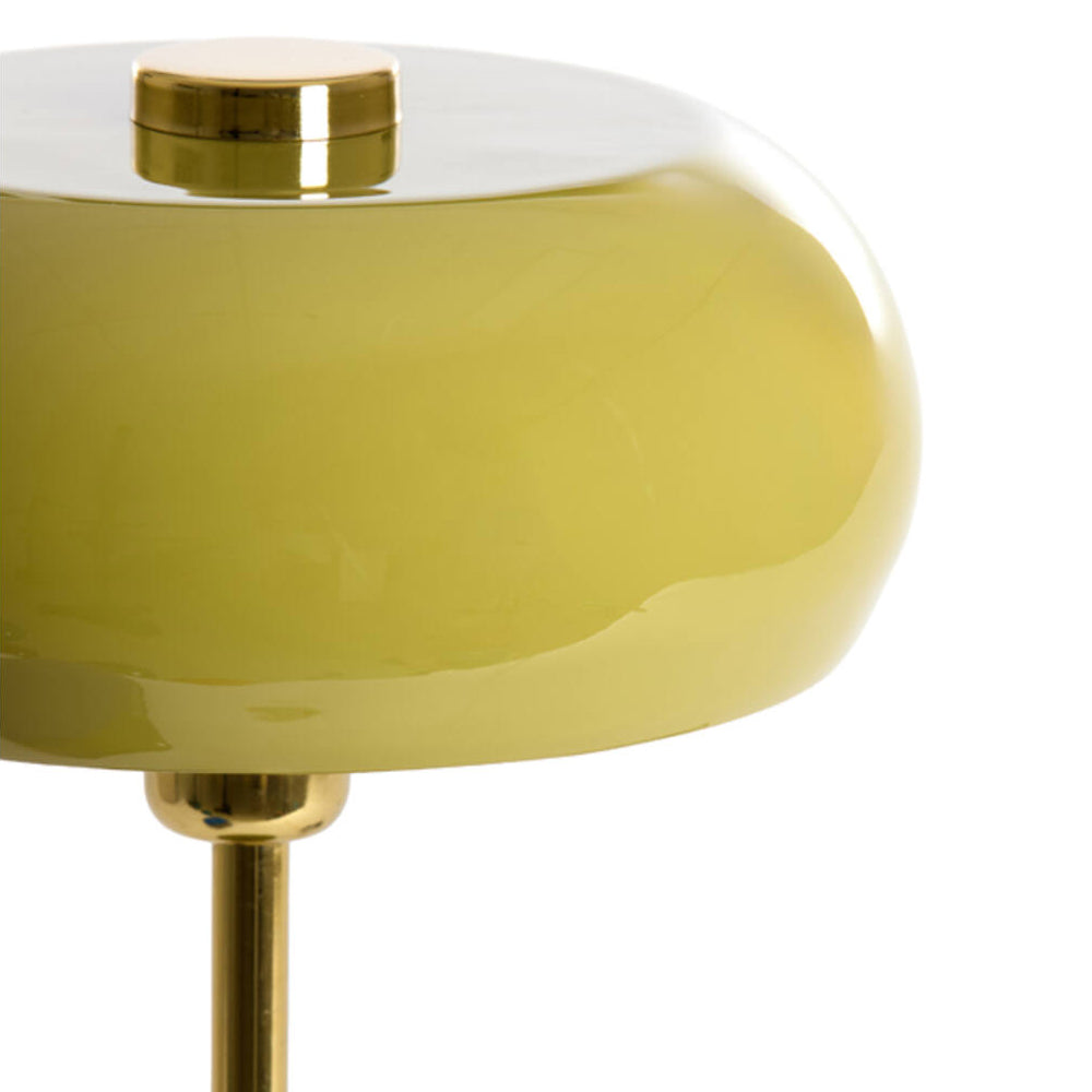 Lámpara de mesa metal verde oliva brillante oro Ø26x47 E27 - LLLS0437