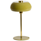 Lámpara de mesa metal verde oliva brillante oro Ø26x47 E27 - LLLS0437