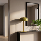 Lámpara de mesa metal verde oliva brillante oro Ø26x47 E27 - LLLS0437