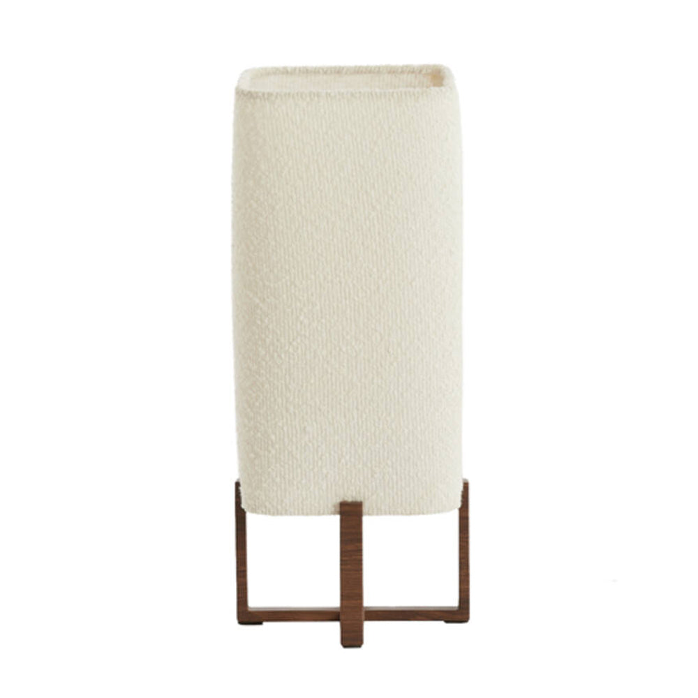 Lámpara de mesa textil bouclé metal estampado 16,5x16,5x39 cm E27 - LLLS0438