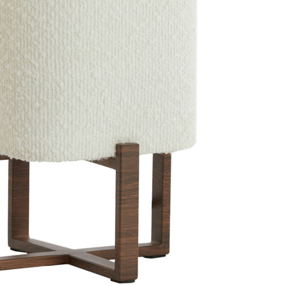 Lámpara de mesa textil bouclé metal estampado 16,5x16,5x39 cm E27 - LLLS0438