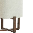 Lámpara de mesa textil bouclé metal estampado 16,5x16,5x39 cm E27 - LLLS0438
