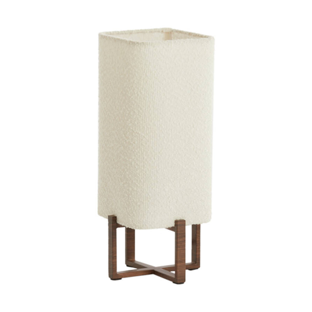 Lámpara de mesa textil bouclé metal estampado 16,5x16,5x39 cm E27 - LLLS0438