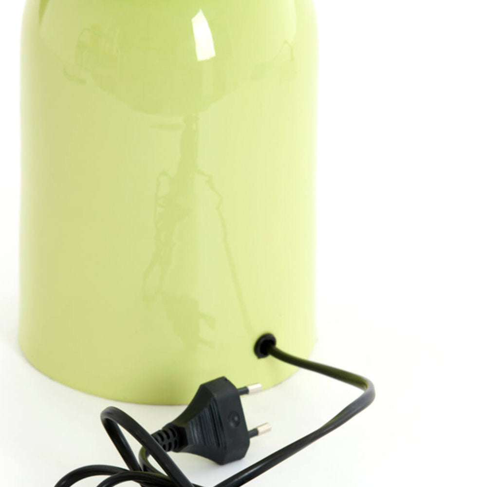 Lámpara de mesa metal verde claro brillante Ø23x35 cm E27 - LLLS0440