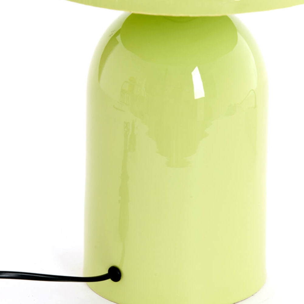 Lámpara de mesa metal verde claro brillante Ø23x35 cm E27 - LLLS0440