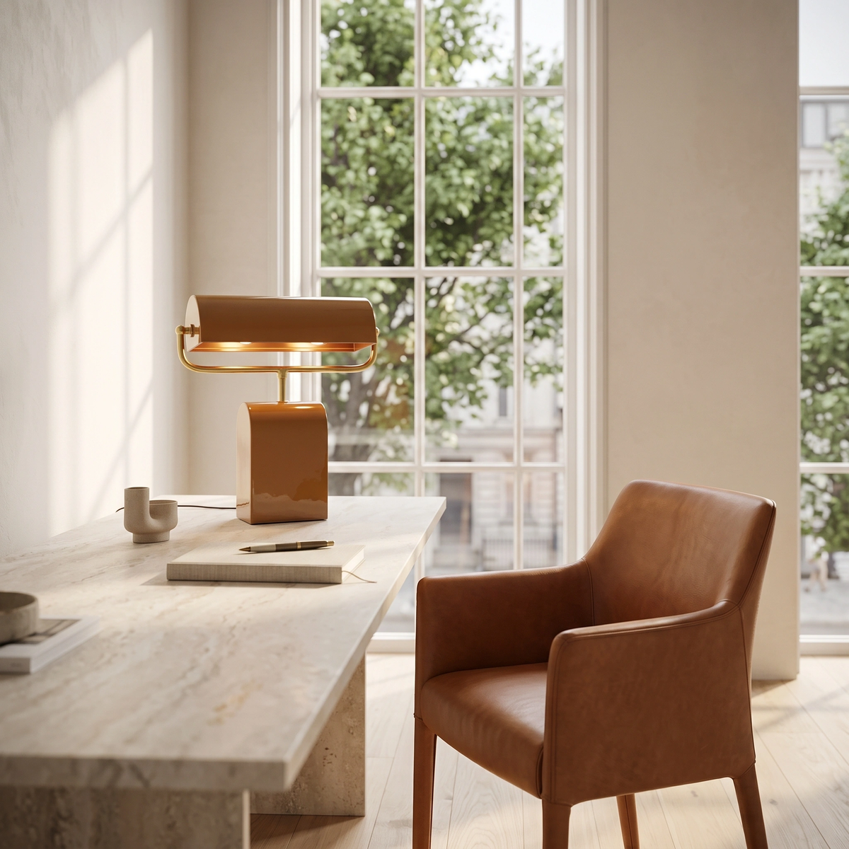 Lámpara de mesa café oro L35xH38 cm  E27 - LLLS0444