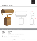 Lámpara de mesa café oro L35xH38 cm  E27 - LLLS0444