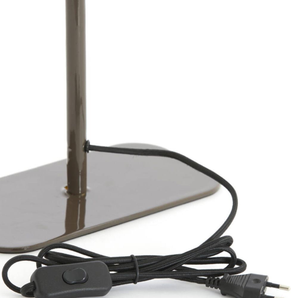 Lámpara de mesa café oscuro brillante L25xH48 cm E27 - LLLS0447