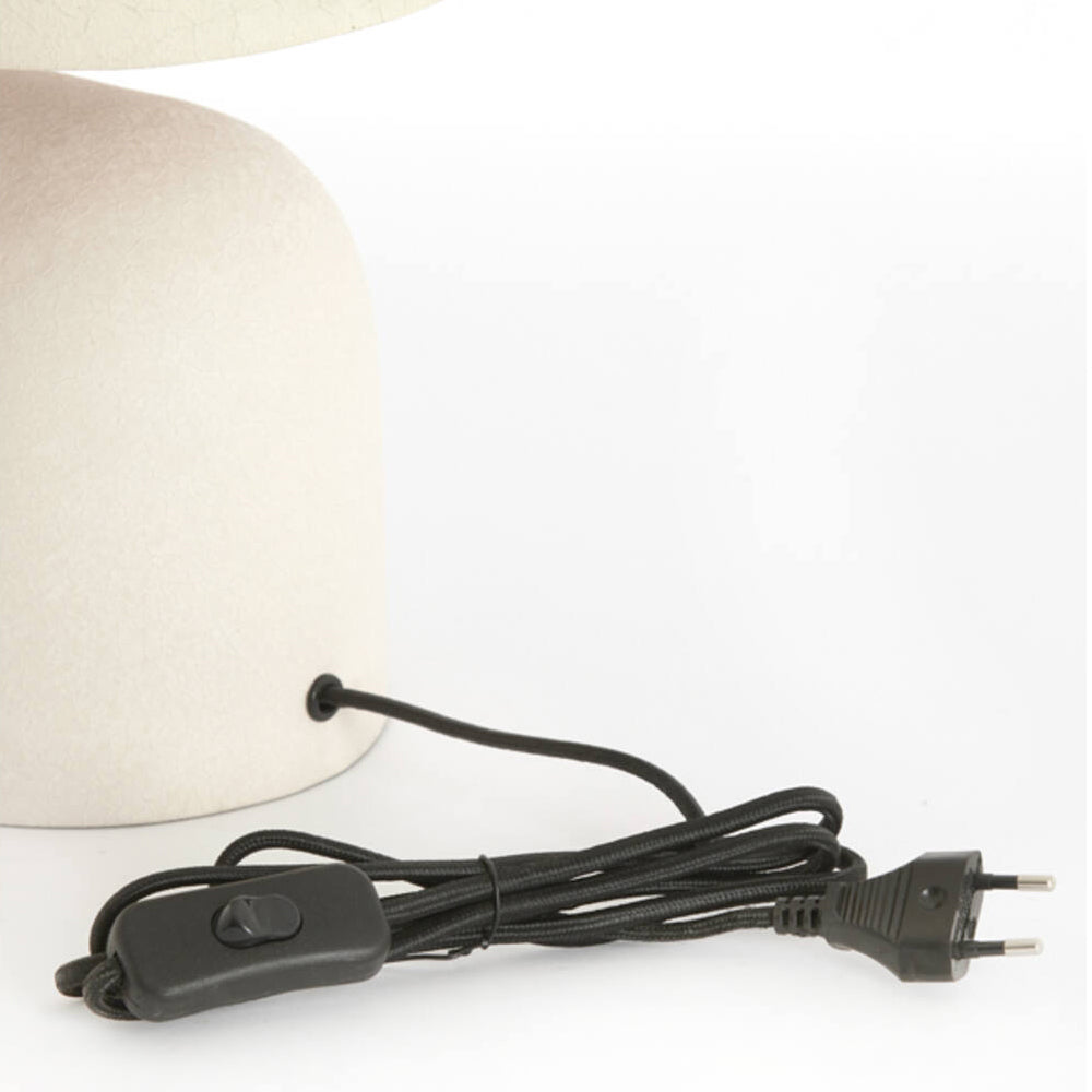 Lámpara de mesa metal crema mate L34xH30 cm E27 - LLLS0449