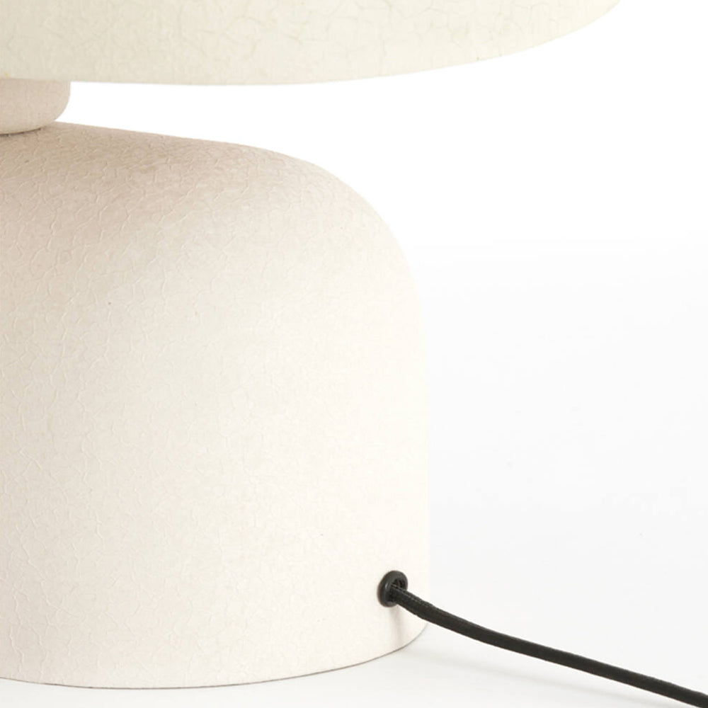 Lámpara de mesa metal crema mate L34xH30 cm E27 - LLLS0449