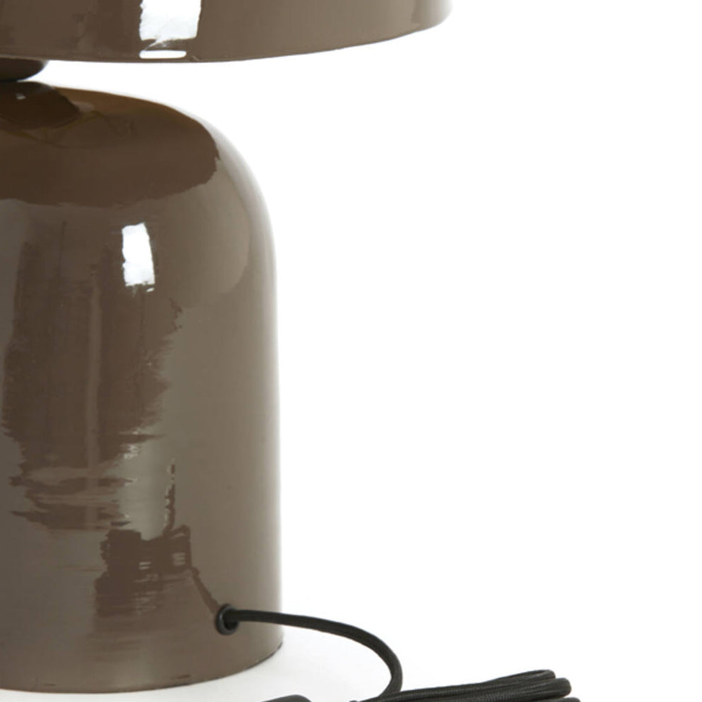 Lámpara de mesa metal café oscuro brillante L37xH37cm E27 - LLLS0450