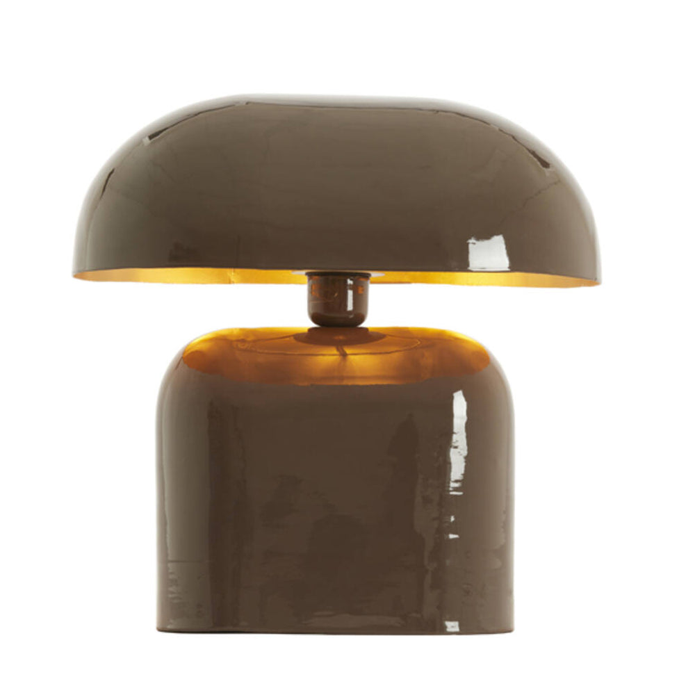 Lámpara de mesa metal café oscuro brillante L37xH37cm E27 - LLLS0450
