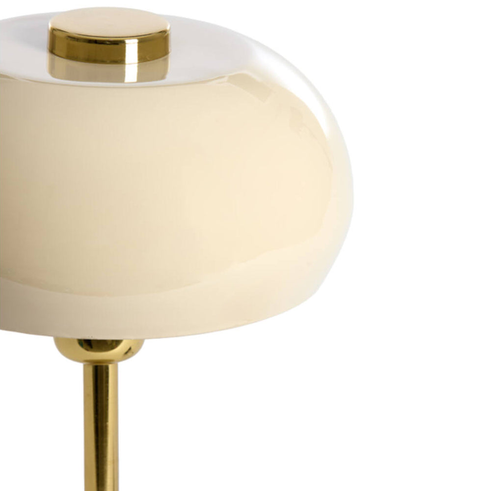 Lámpara de mesa beige brillante oro Ø22x34 cm E27 - LLLS0456