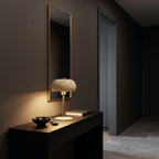 Lámpara de mesa beige brillante oro Ø22x34 cm E27 - LLLS0456