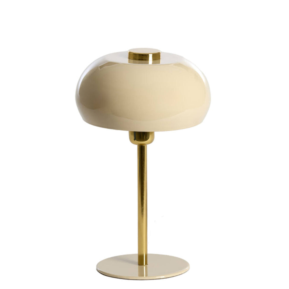 Lámpara de mesa beige brillante oro Ø22x34 cm E27 - LLLS0456