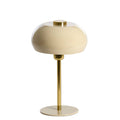 Lámpara de mesa beige brillante oro Ø22x34 cm E27 - LLLS0456