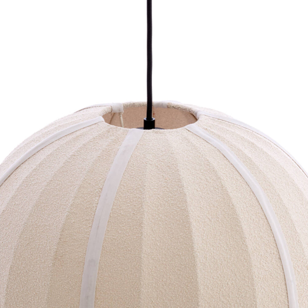 Lámpara colgante textil bouclé arena Ø35x33 cm E27 - LLLC0638