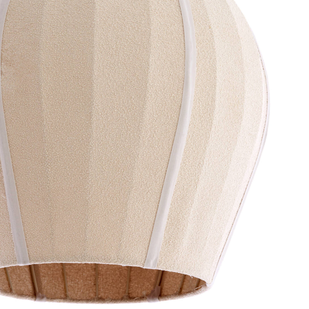 Lámpara colgante textil bouclé arena Ø35x33 cm E27 - LLLC0638