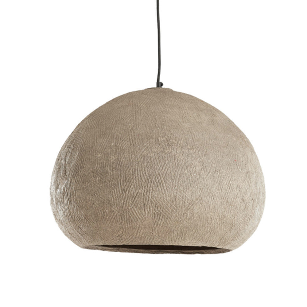 Lámpara colgante papel maché gris 51x39 cm E27 - LLLC0643