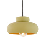 Lámpara colgante metal verde oliva mate Ø39x20 cm E27 - LLLC0646
