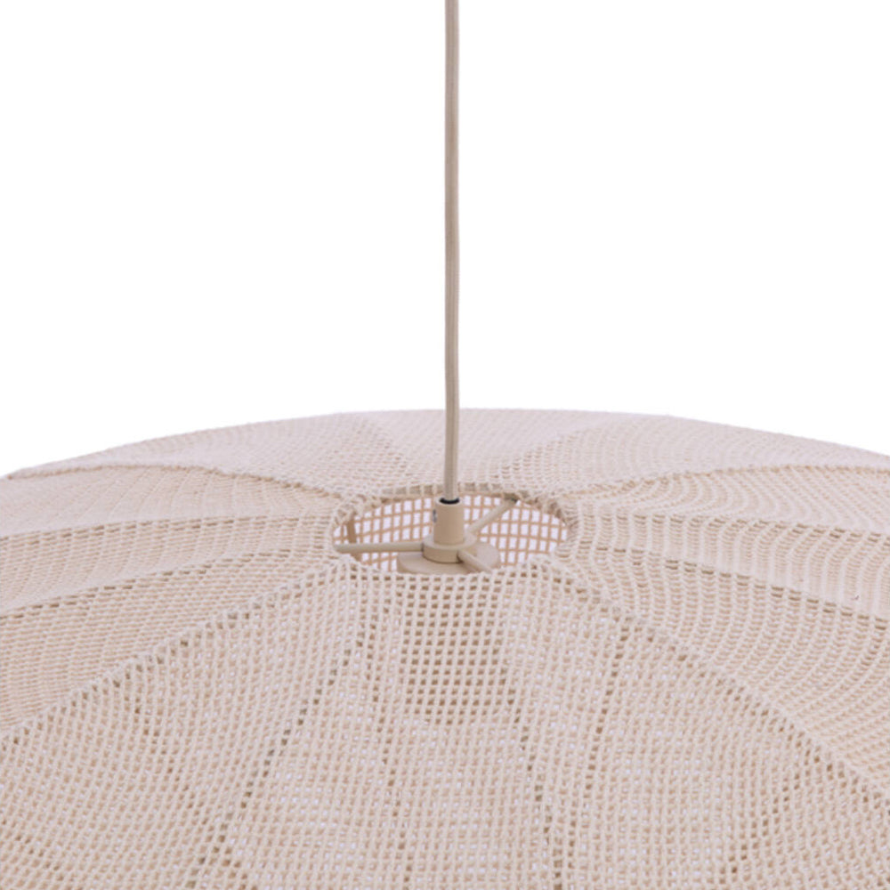 Lámpara colgante textil crema Ø60x25 cm E27 - LLLC0649