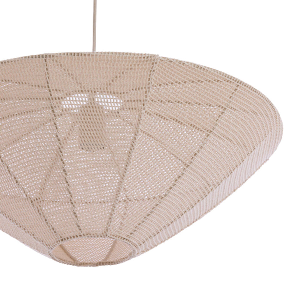 Lámpara colgante textil crema Ø60x25 cm E27 - LLLC0649