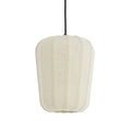 Lámpara colgante textil blanco crema Ø20x25 cm E27 - LLLC0653